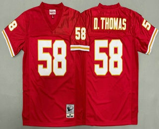 Youth Kansas City Chiefs #58 Derrick Thomas Red Stitched Thowback Jersey