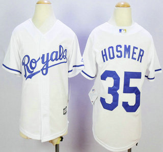 Youth Kansas City Royals #35 Eric Hosmer 2015 White Jersey