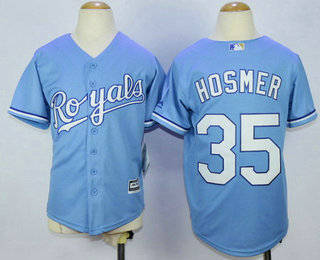 Youth Kansas City Royals #35 Eric Hosmer Light Blue Cool Base Baseball Jersey