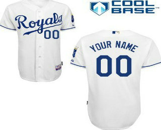 Youth Kansas City Royals Customized White Jersey