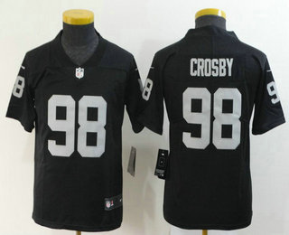 Youth Las Vegas Raiders #98 Maxx Crosby Black 2017 Vapor Untouchable Stitched NFL Nike Limited Jersey