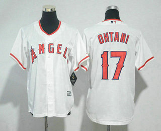 Youth Los Angeles Angels #17 Shohei Ohtani White Home Stitched MLB Cool Base Jersey