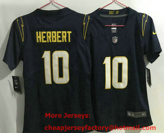 Youth Los Angeles Chargers #10 Justin Herbert Navy Blue 2020 NEW Vapor Untouchable Stitched NFL Nike Limited Jersey
