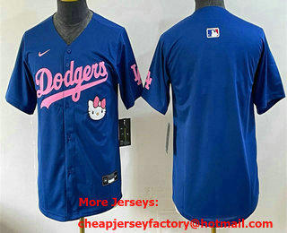 Youth Los Angeles Dodgers Blank Royal 2025 Hello Kitty Vapor Limited Stitched Jersey