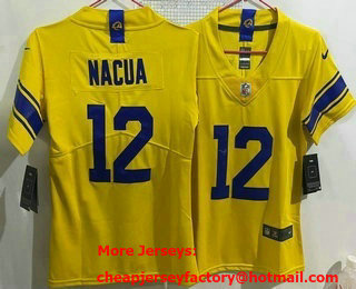Youth Los Angeles Rams #12 Puka Nacua Limited Yellow 2026 Vapor Jersey