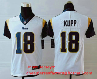 Youth Los Angeles Rams #18 Cooper Kupp White 2017 Vapor Untouchable Stitched NFL Nike Limited Jersey