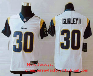 Youth Los Angeles Rams #30 Todd Gurley II White 2017 Vapor Untouchable Stitched NFL Nike Limited Jersey