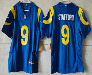 Youth Los Angeles Rams #9 Matthew Stafford Limited Blue FUSE Vapor Jersey