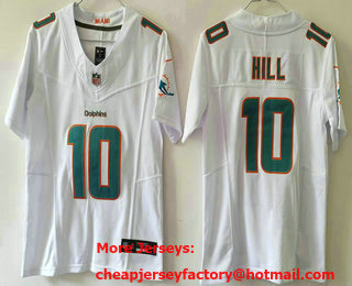 Youth Miami Dolphins #10 Tyreek Hill Limited White FUSE Vapor Jersey