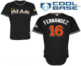 Youth Miami Marlins #16 Jose Fernandez Black Stitched MLB Cool Base Jersey