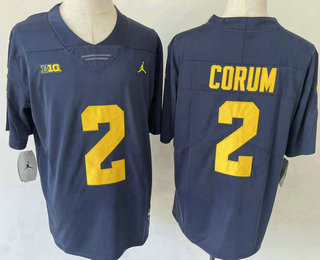 Youth Michigan Wolverines #2 Blake Corum Navy Blue 2022 Vapor Untouchable Stitched Jersey