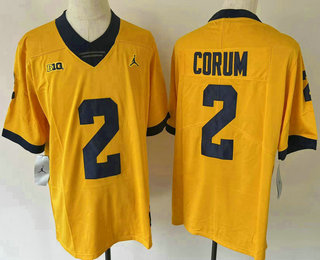Youth Michigan Wolverines #2 Blake Corum Yellow 2022 Vapor Untouchable Stitched Jersey