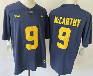 Youth Michigan Wolverines #9 JJ Mccarthy Navy Blue Jordan 2022 Vapor Untouchable Stitched Jersey