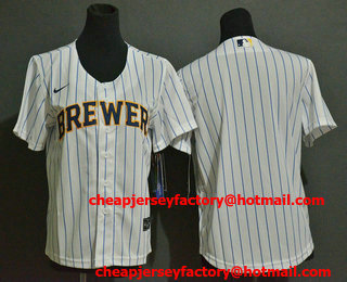 Youth Milwaukee Brewers Blank White Stitched MLB Cool Base Nike Jersey