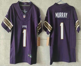 Youth Minnesota Vikings #1 Kyler Murray Purple 2026 FUSE Rivalries Collection Limited Stitched Jersey