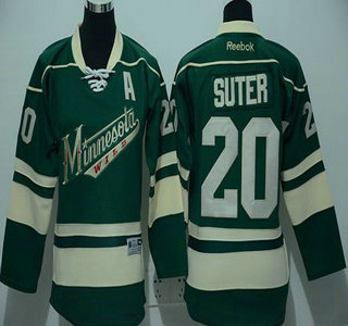 Youth Minnesota Wild #20 Ryan Suter Reebok Green Hockey Jersey