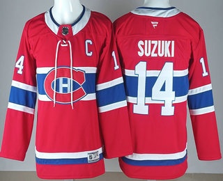 Youth Montreal Canadiens #14 Nick Suzuki Red Authentic Jersey