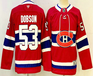 Youth Montreal Canadiens #53 Noah Dobson Red Authentic Jersey