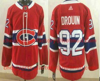Youth Montreal Canadiens #92 Jonathan Drouin Red With A Patch Adidas Stitched NHL Jersey