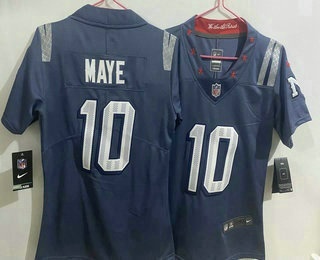 Youth New England Patriots #10 Drake Maye Limited Blue Rivalries Vapor Stitched Jersey