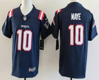 Youth New England Patriots #10 Drake Maye Limited Navy Vapor Jersey