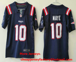 Youth New England Patriots #10 Drake Maye Navy Blue 2024 Vapor Limited Stitched Jersey