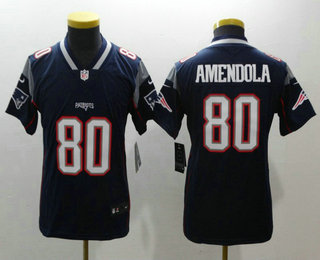 Youth New England Patriots #80 Danny Amendola Navy Blue 2017 Vapor Untouchable Stitched NFL Nike Limited Jersey