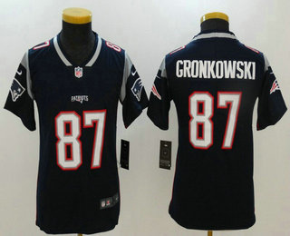 Youth New England Patriots #87 Rob Gronkowski Navy Blue 2017 Vapor Untouchable Stitched NFL Nike Limited Jersey
