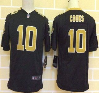 Youth New Orleans Saints #10 Brandin Cooks Nike Black Game Jersey