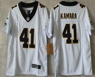 Youth New Orleans Saints #41 Alvin Kamara Limited White FUSE Vapor Jersey