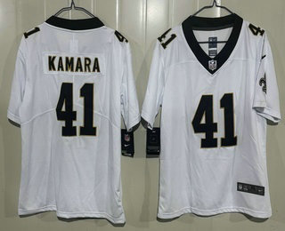 Youth New Orleans Saints #41 Alvin Kamara Limited White Vapor Jersey