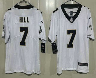 Youth New Orleans Saints #7 Taysom Hill Limited White Vapor Jersey