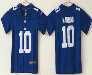 Youth New York Giants #10 Eli Manning Royal Blue 2017 Vapor Untouchable Stitched NFL Nike Limited Jersey