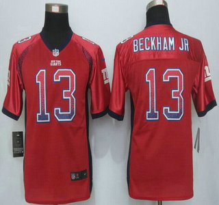 Youth New York Giants #13 Odell Beckham Jr Red Drift Fashion NFL Nike Jersey