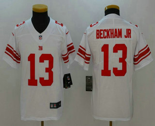 Youth New York Giants #13 Odell Beckham Jr White 2017 Vapor Untouchable Stitched NFL Nike Limited Jersey