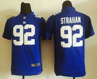 Youth New York Giants #92 Michael Strahan Royal Blue Retired Player NFL Nike Game Jersey