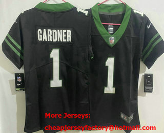 Youth New York Jets #1 Sauce Gardner Limited Black 2024 Vapor Jersey