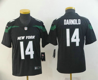 Youth New York Jets #14 Sam Darnold Black NEW 2019 Vapor Untouchable Stitched NFL Nike Limited Jersey