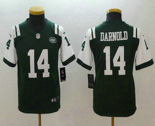 Youth New York Jets #14 Sam Darnold Green 2018 Vapor Untouchable Stitched NFL Nike Limited Jersey