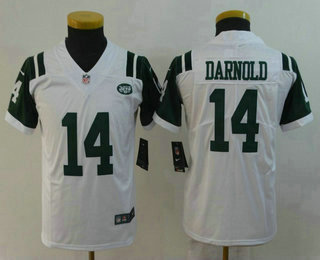 Youth New York Jets #14 Sam Darnold White 2018 Vapor Untouchable Stitched NFL Nike Limited Jersey