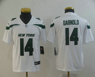 Youth New York Jets #14 Sam Darnold White NEW 2019 Vapor Untouchable Stitched NFL Nike Limited Jersey