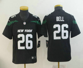 Youth New York Jets #26 Le'Veon Bell Black NEW 2019 Vapor Untouchable Stitched NFL Nike Limited Jersey