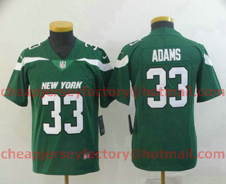 Youth New York Jets #33 Jamal Adams Green NEW 2019 Vapor Untouchable Stitched NFL Nike Limited Jersey