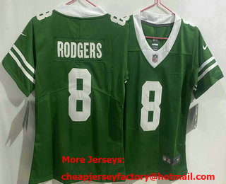 Youth New York Jets #8 Aaron Rodgers Limited Green 2024 Vapor Jersey