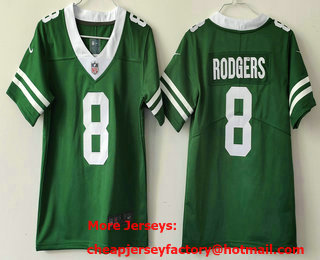 Youth New York Jets #8 Aaron Rodgers Limited Green 2024 Vapor Jersey