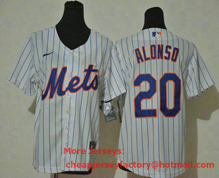 Youth New York Mets #20 Pete Alonso White Home Stitched MLB Cool Base Jersey