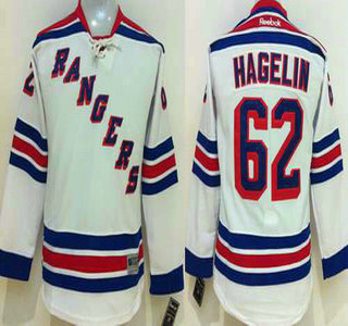 Youth New York Rangers #62 Carl Hagelin White Jersey