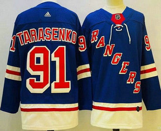 Youth New York Rangers #91 Vladimir Tarasenko Blue Authentic Jersey