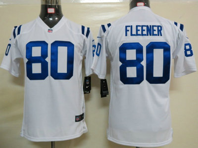 Nike Indianapolis Colts 80 Coby Fleener White Game Kids Jersey