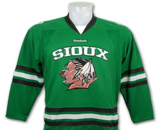 Youth North Dakota Fighting Sioux Blank Green Stitched College Ice Hockey Jersey